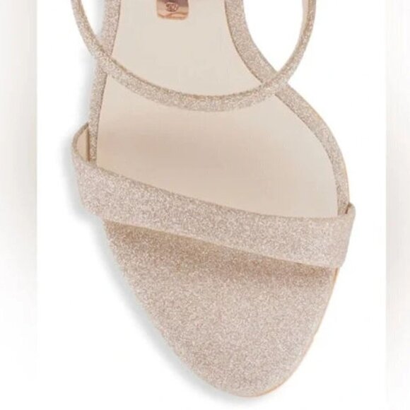 Sophia Webster Rosalind Pearl Heel Sandals Gold Glitter Size 39.5 / US 9.5 NIB - Picture 6 of 11